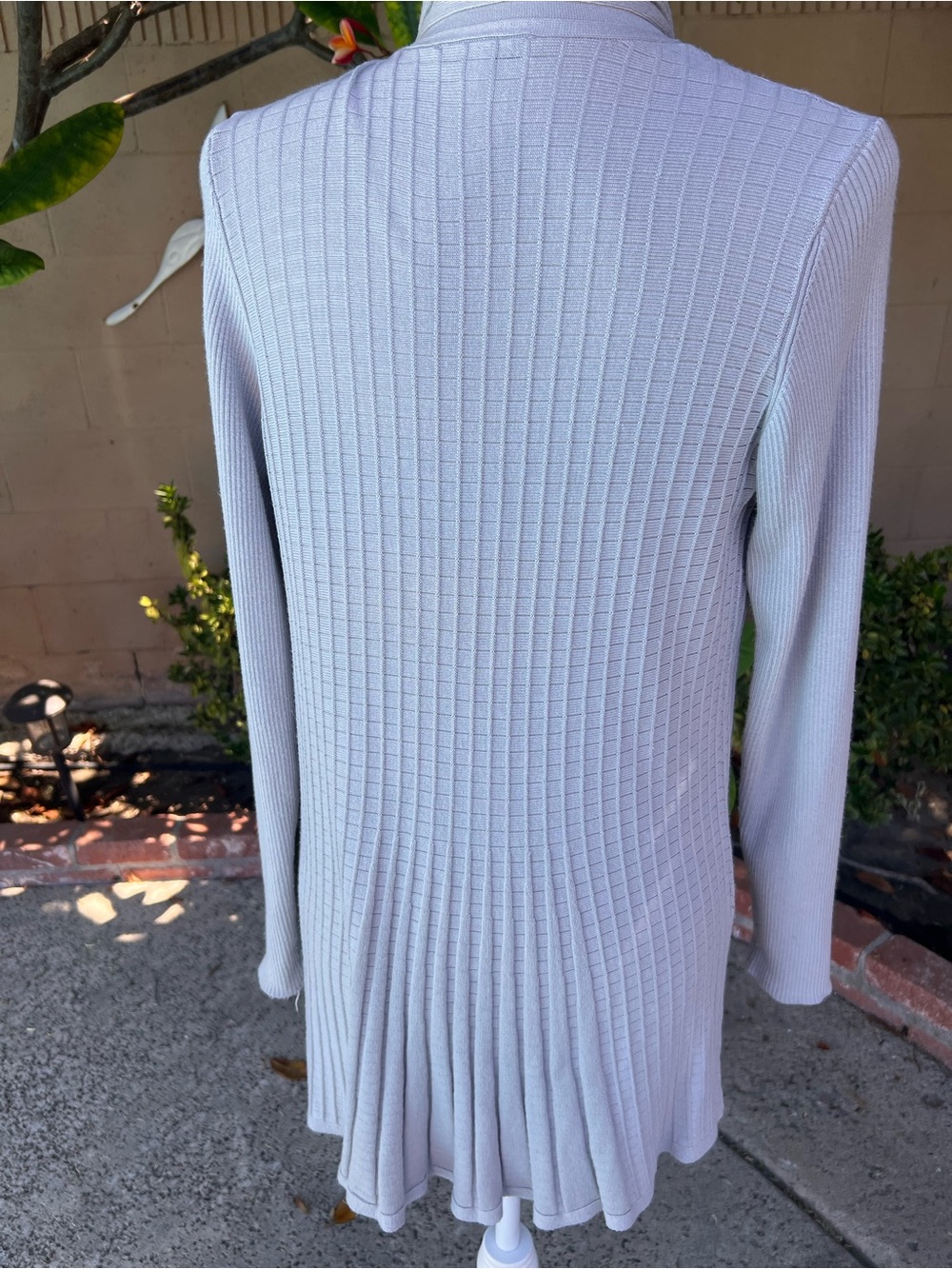 NorthStyle Light Gray Ribbed Open Cardigan - Picture 3 of 5